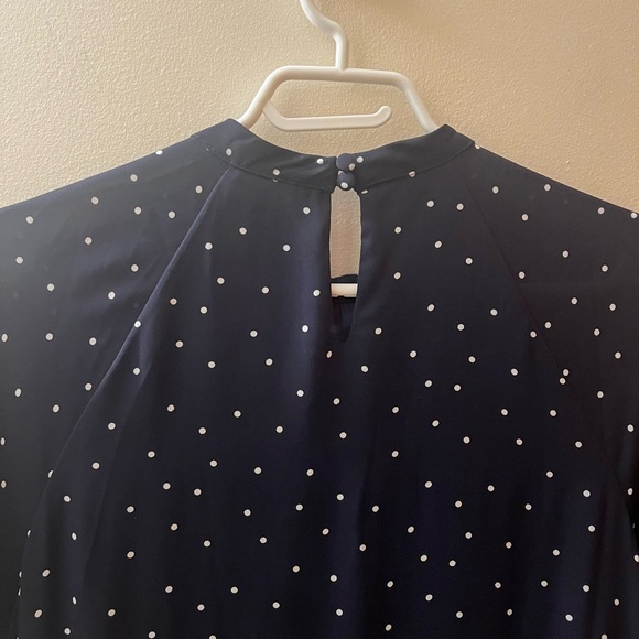 Yas from ASOS Chic Navy Polka Dot Midi Dress - Picture 6 of 6